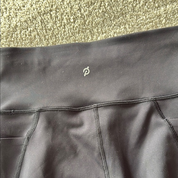 Peloton Black Athletic Shorts with Pink and Yellow Logo - Picture 5 of 6